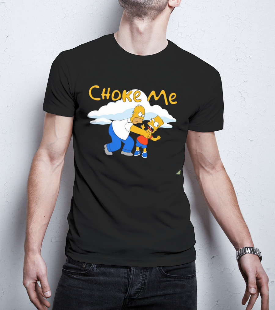 The Simpson Choke Me Bart Cloud Scene T-Shirt