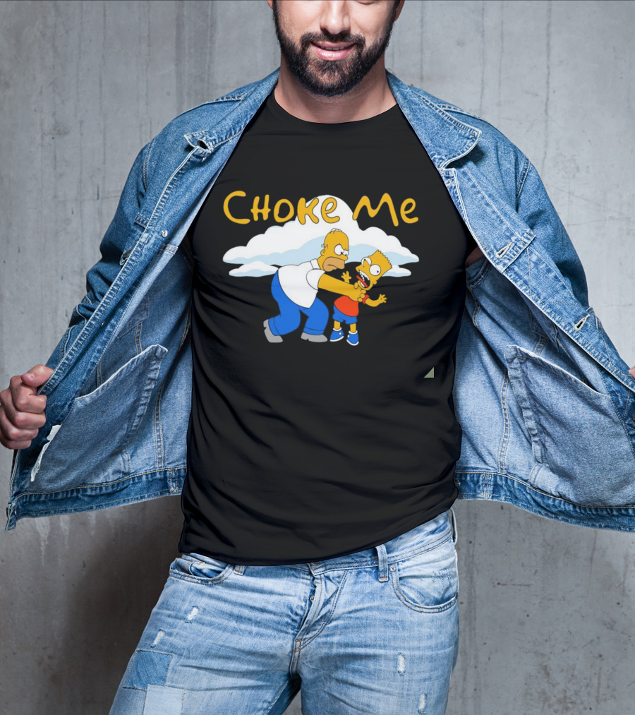 The Simpson Choke Me Bart Cloud Scene T-Shirt