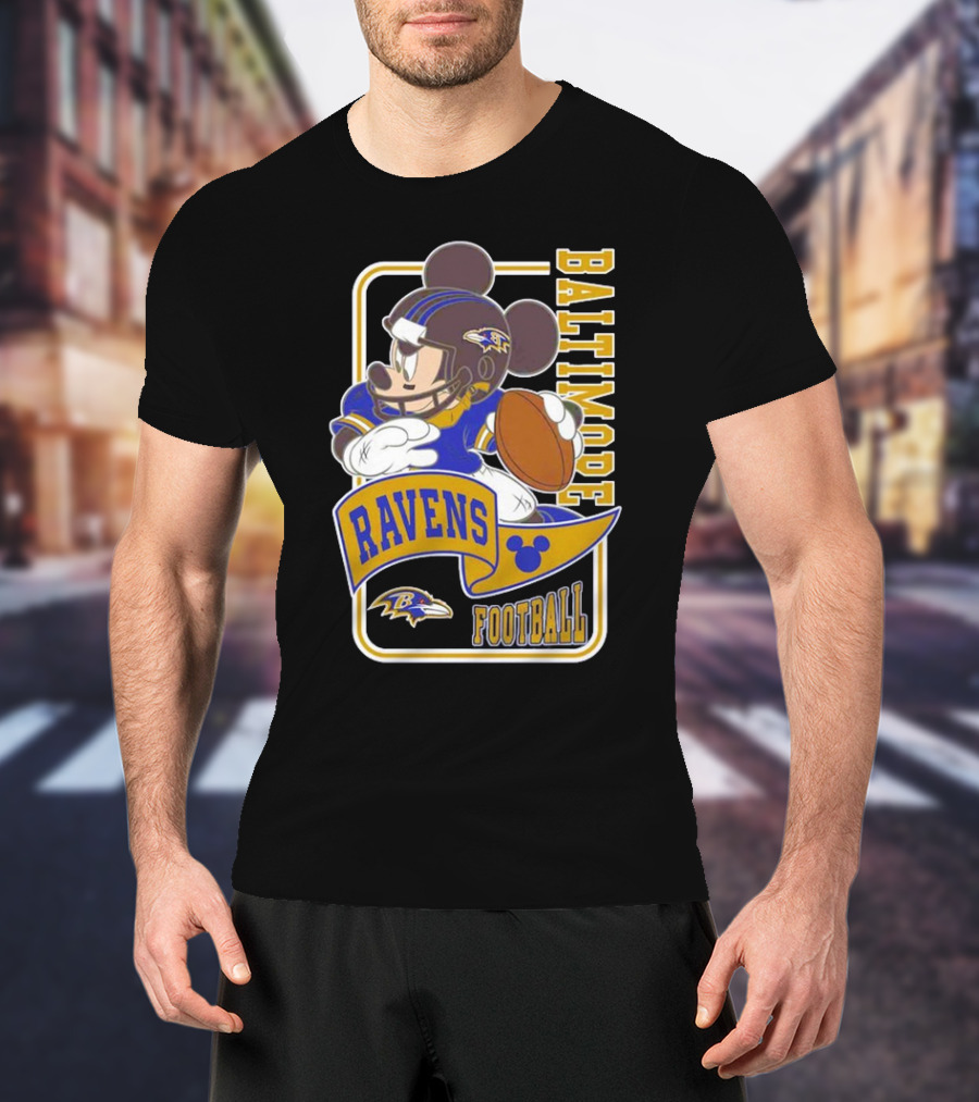 Baltimore Ravens Football Mickey Disney T-Shirt