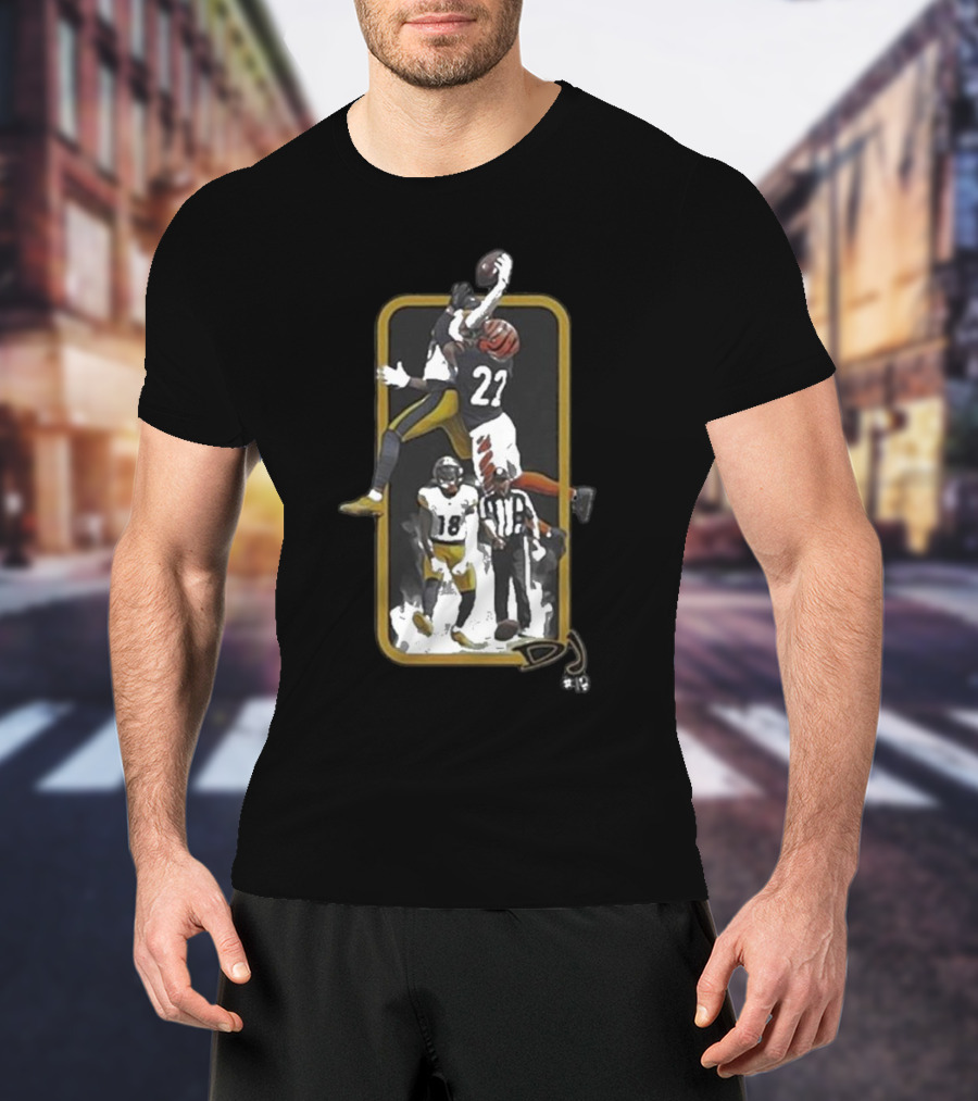 Big Play DJ 27 Football Catch Steel City Showdown T-Shirt
