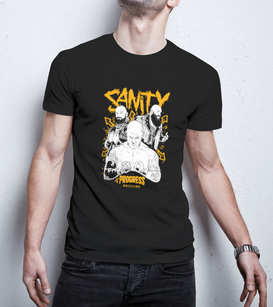Sanity X Progress Wrestling Trio Fighters T-Shirt