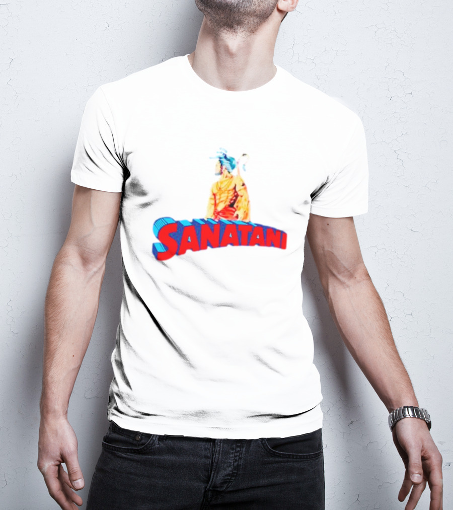 Sanatani Warrior Artwork Featuring Traditional Figure T-Shirt