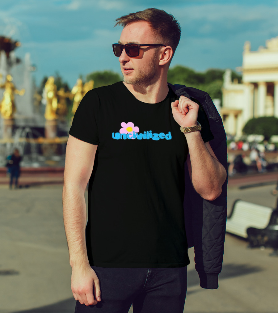 Uncivilized Pink Flower T-Shirt