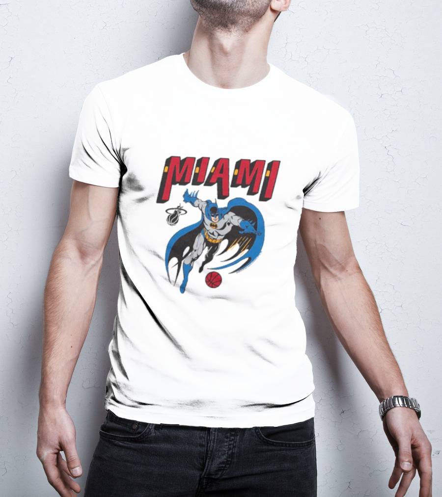 Batman Miami Heat Superhero Basketball Adventure T-Shirt