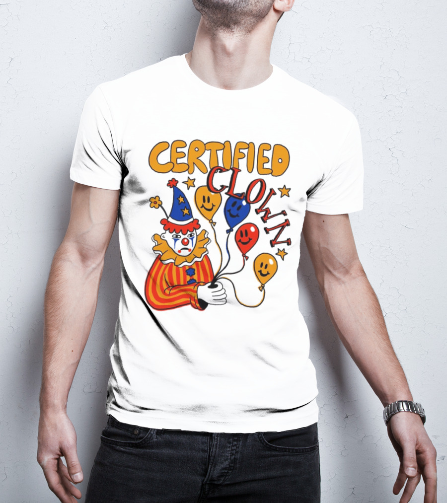 CERTIFIED CLOWN Balloons And Stars T-Shirt