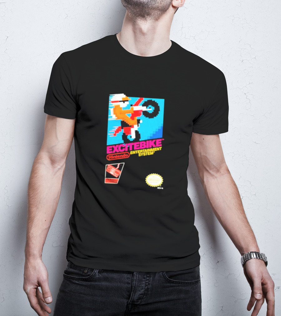 Excitebike Nintendo Entertainment System Retro Game Cover T-Shirt