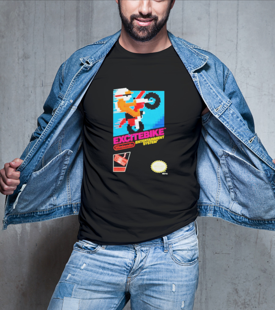 Excitebike Nintendo Entertainment System Retro Game Cover T-Shirt