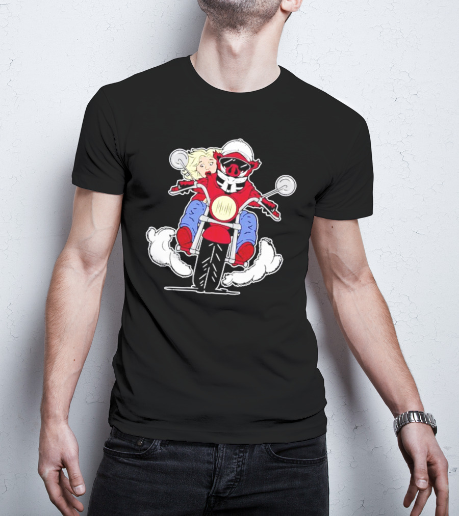 Arkansas Razorbacks Pig Riding Motorcycle With Passenger T-Shirt