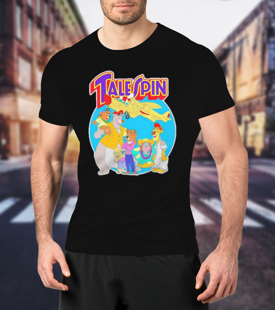 Talespin Disney Baloo Kit Rebecca Louie Airplane Adventure T-Shirt