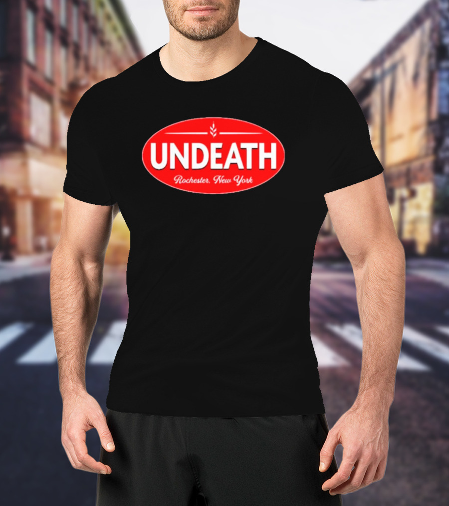 UNDEATH Rochester New York Red Oval Emblem T-Shirt