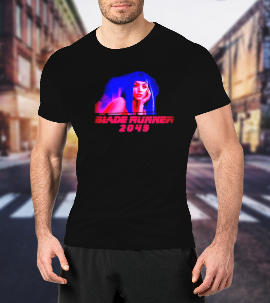 Blade Runner 2049 Neon Portrait Style With Futuristic Aesthetic T-Shirt