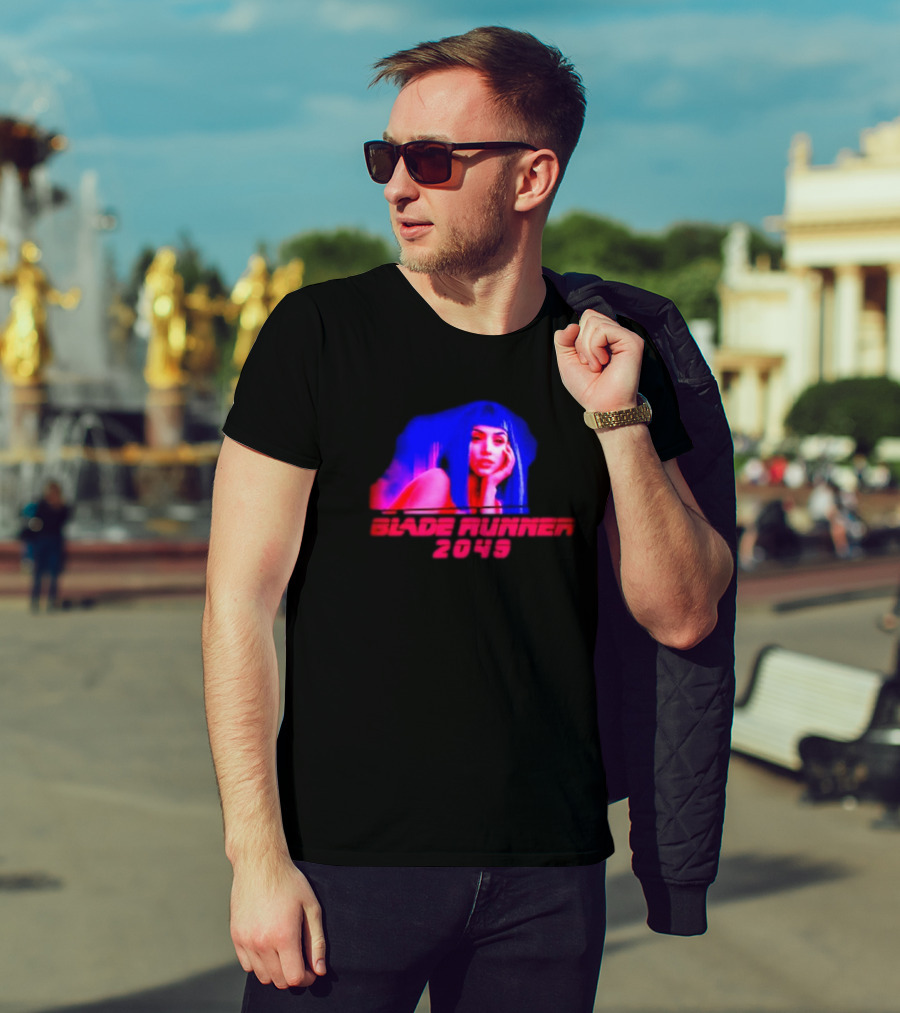 Blade Runner 2049 Neon Portrait Style With Futuristic Aesthetic T-Shirt