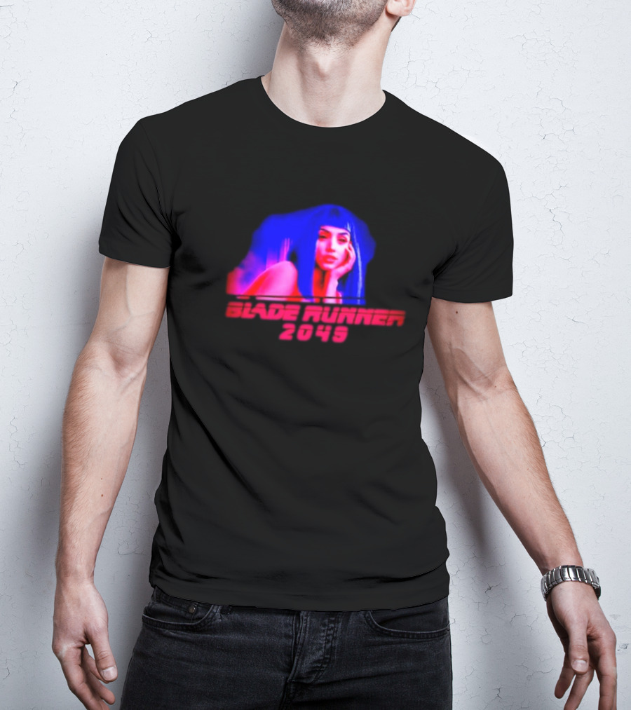 Blade Runner 2049 Neon Portrait Style With Futuristic Aesthetic T-Shirt