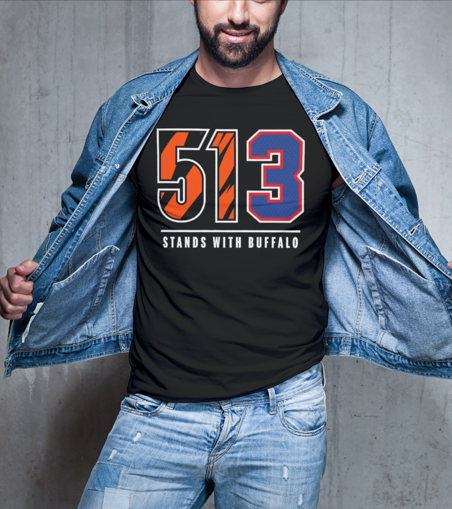 Bengals 513 Stands With Buffalo Football Solidarity T-Shirt