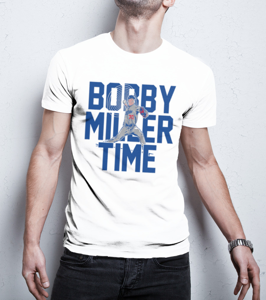 Bobby Miller Time Baseball Player Number 70 Dodgers Pitcher T-Shirt