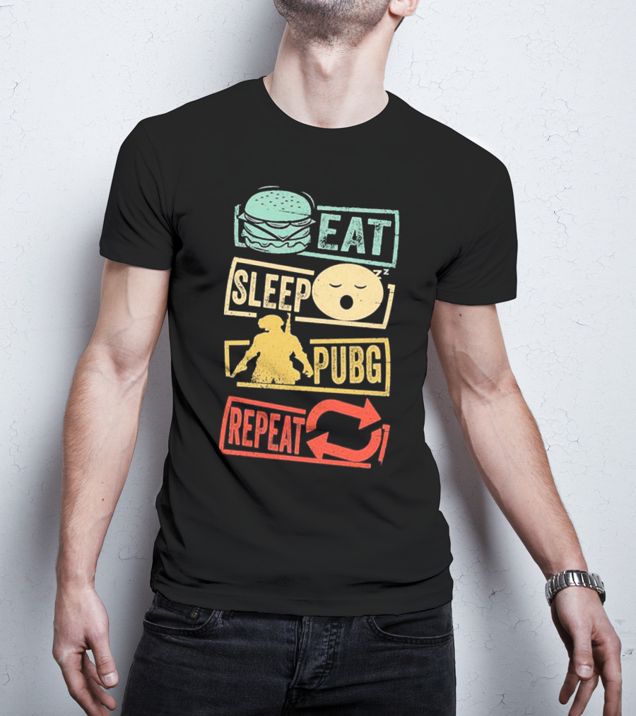 Eat Sleep PUBG Repeat Gaming Lifestyle Cycle T-Shirt