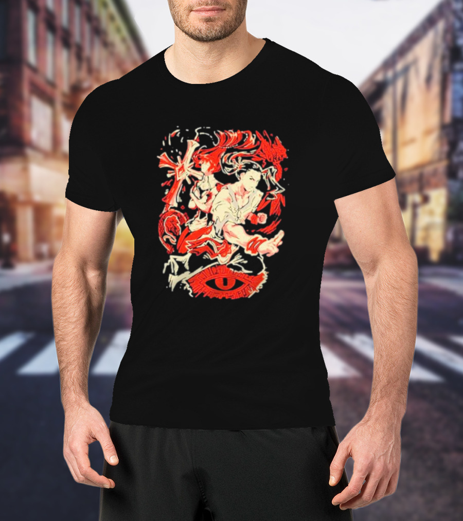 Xenogears Alpha Omega Eye Character Dynamic Red White T-Shirt