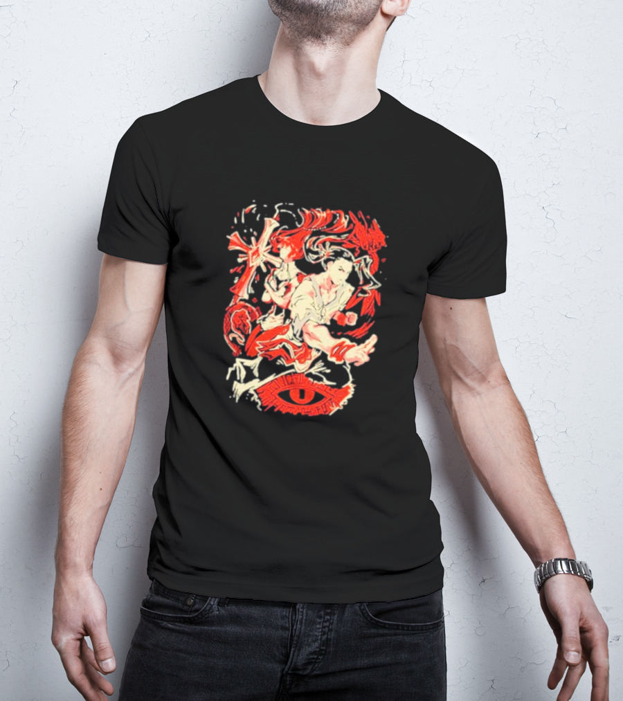 Xenogears Alpha Omega Eye Character Dynamic Red White T-Shirt