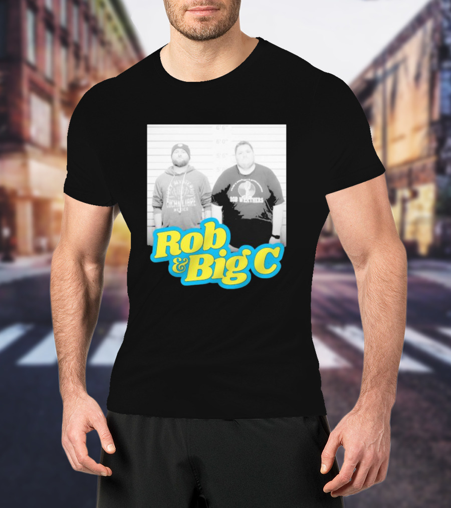 Rob And Big C Bob Wrestlers Mugshot T-Shirt