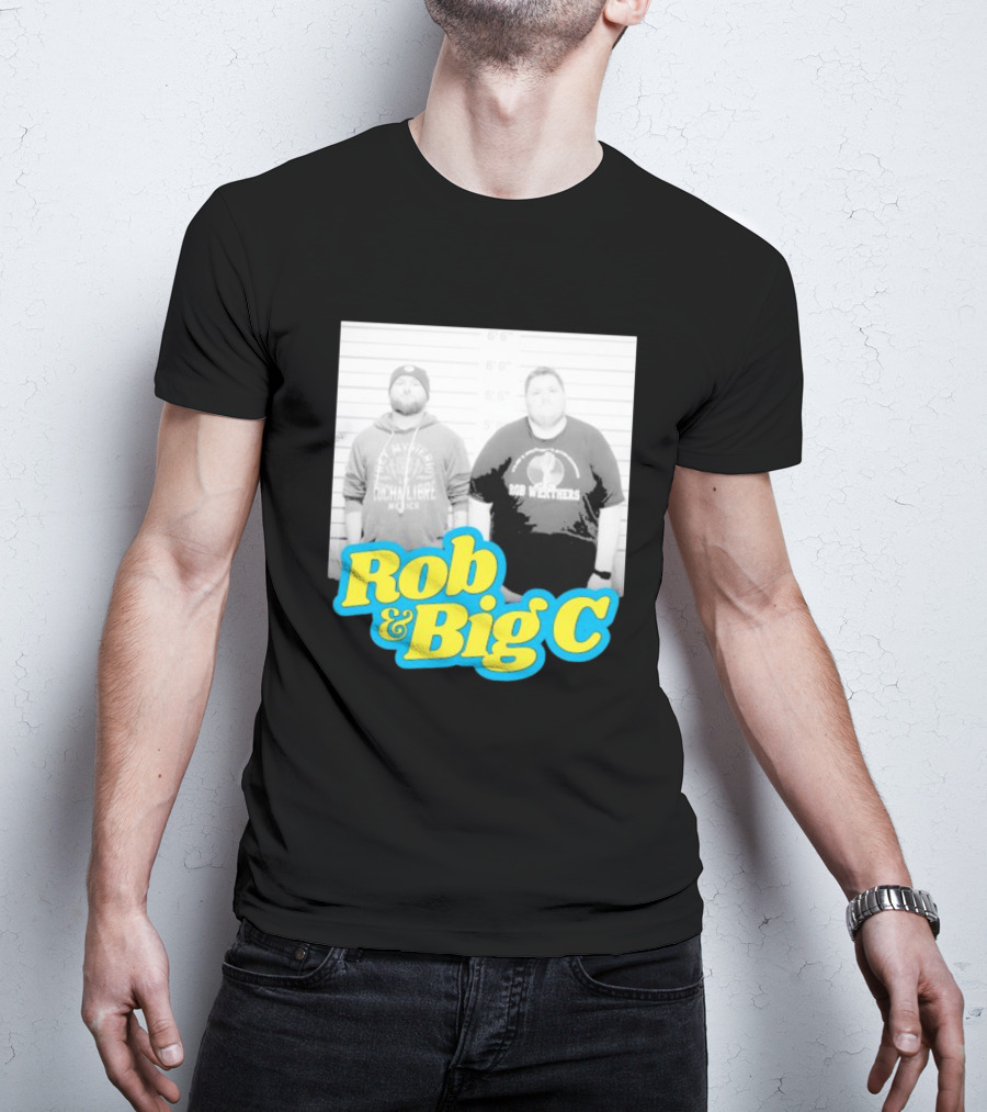 Rob And Big C Bob Wrestlers Mugshot T-Shirt