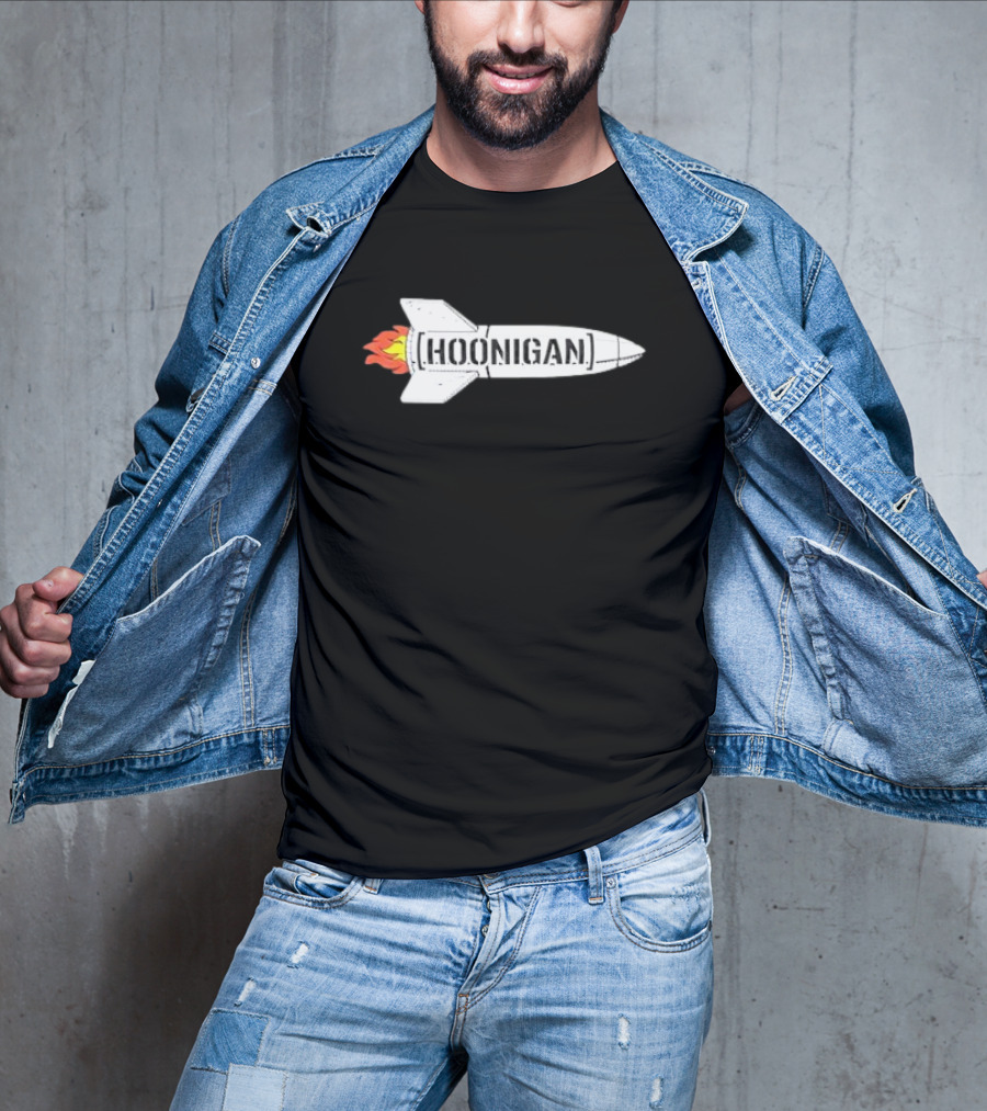 Hoonigan Rocket With Flames T-Shirt