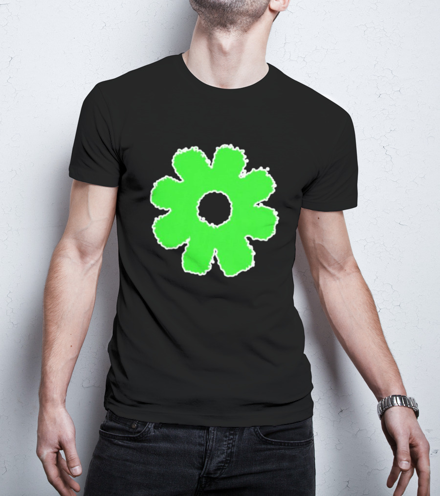 Scowl Neon Green Flower T-Shirt