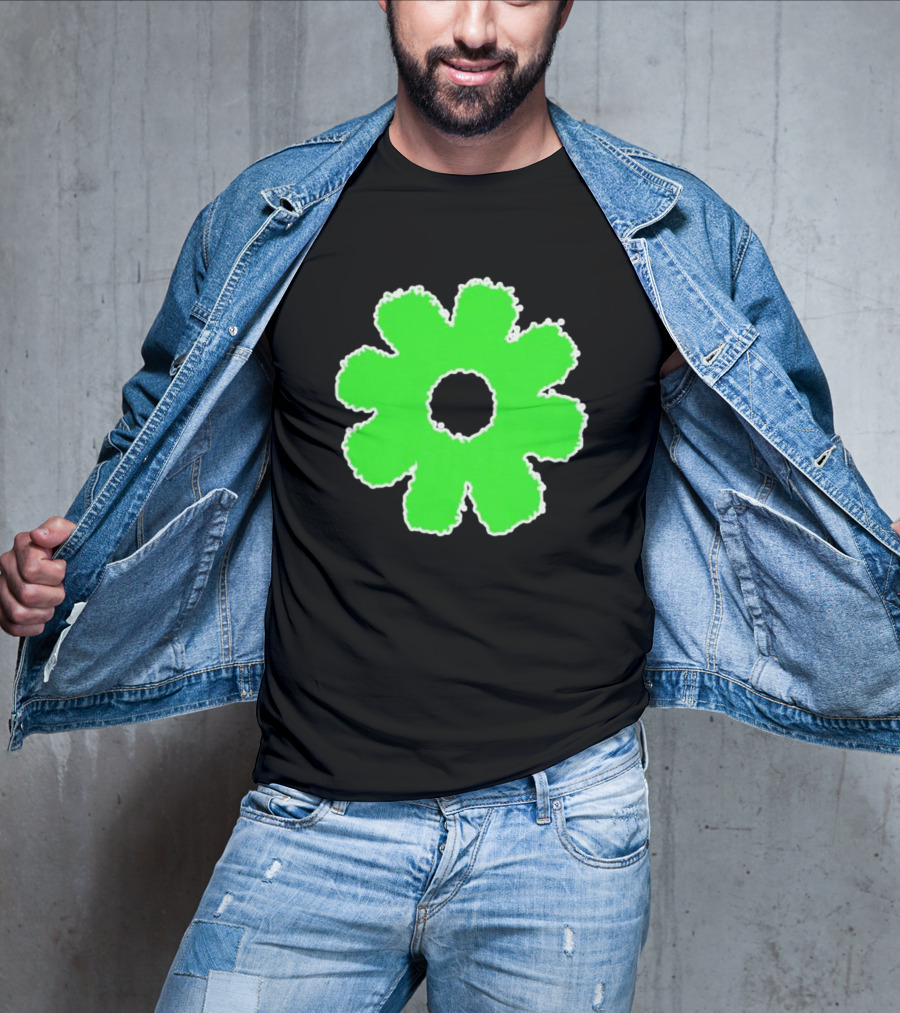 Scowl Neon Green Flower T-Shirt
