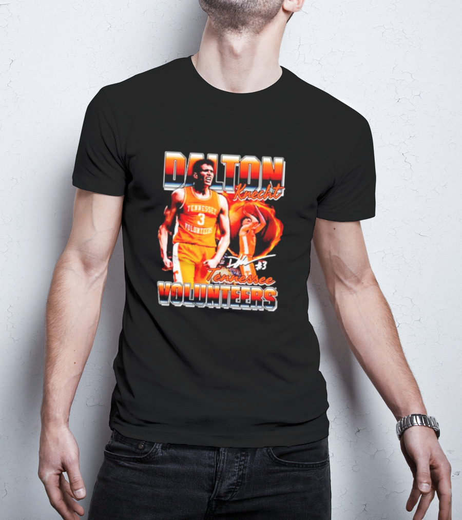 Dalton Knecht Tennessee Volunteers #3 Signature T-Shirt