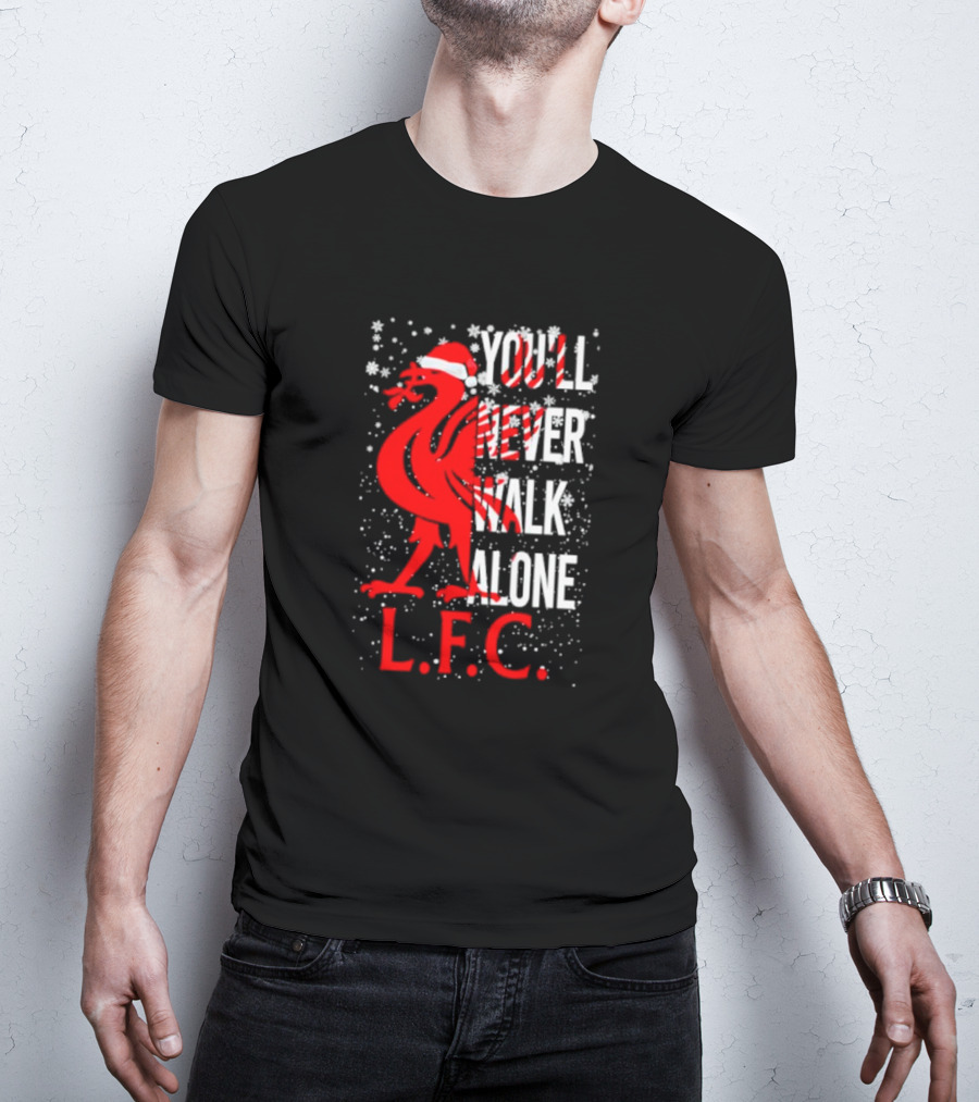 Liverpool Santa You'll Never Walk Alone L.F.C. Christmas T-Shirt