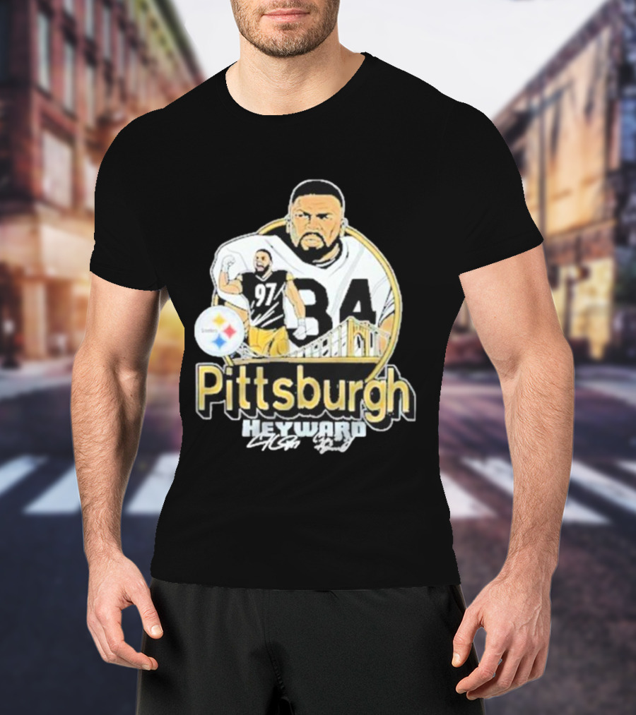 Pittsburgh Heyward 97 Football Steel City Bridge T-Shirt