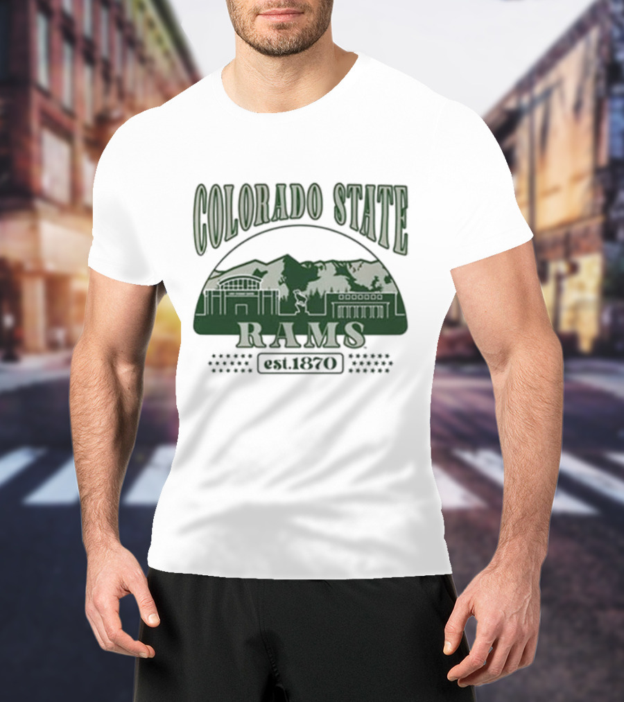 Colorado State Rams Est 1870 Campus Mountains T-Shirt