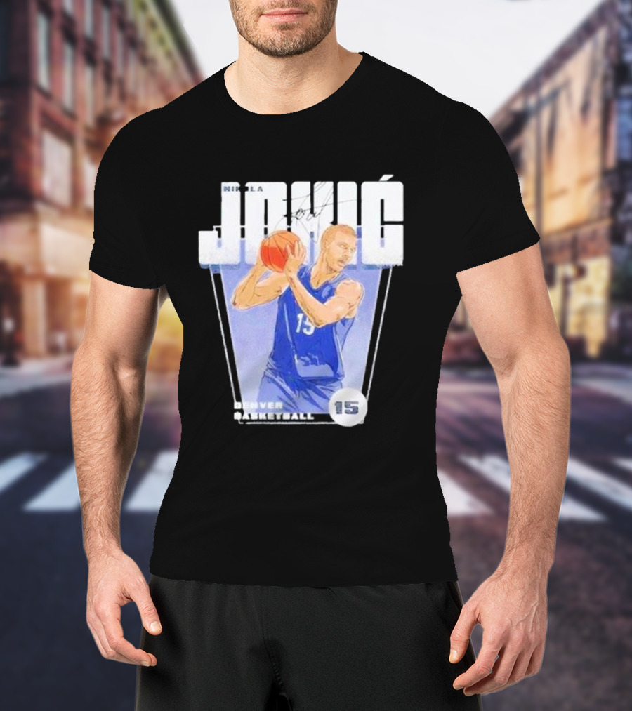Nikola Jokic 15 Denver Basketball Premiere T-Shirt