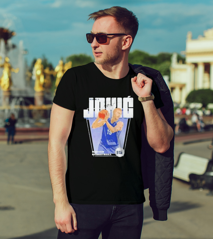 Nikola Jokic 15 Denver Basketball Premiere T-Shirt