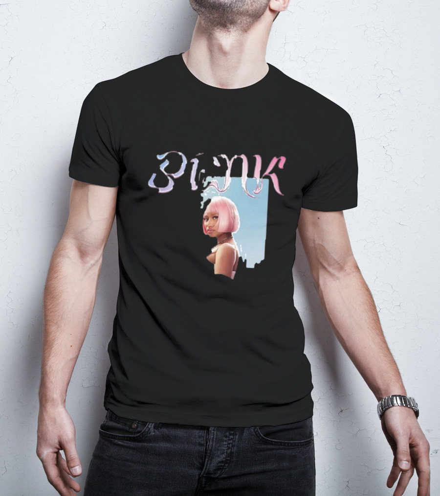 BLΛƆK Nicki Minaj Pink Photo T-Shirt