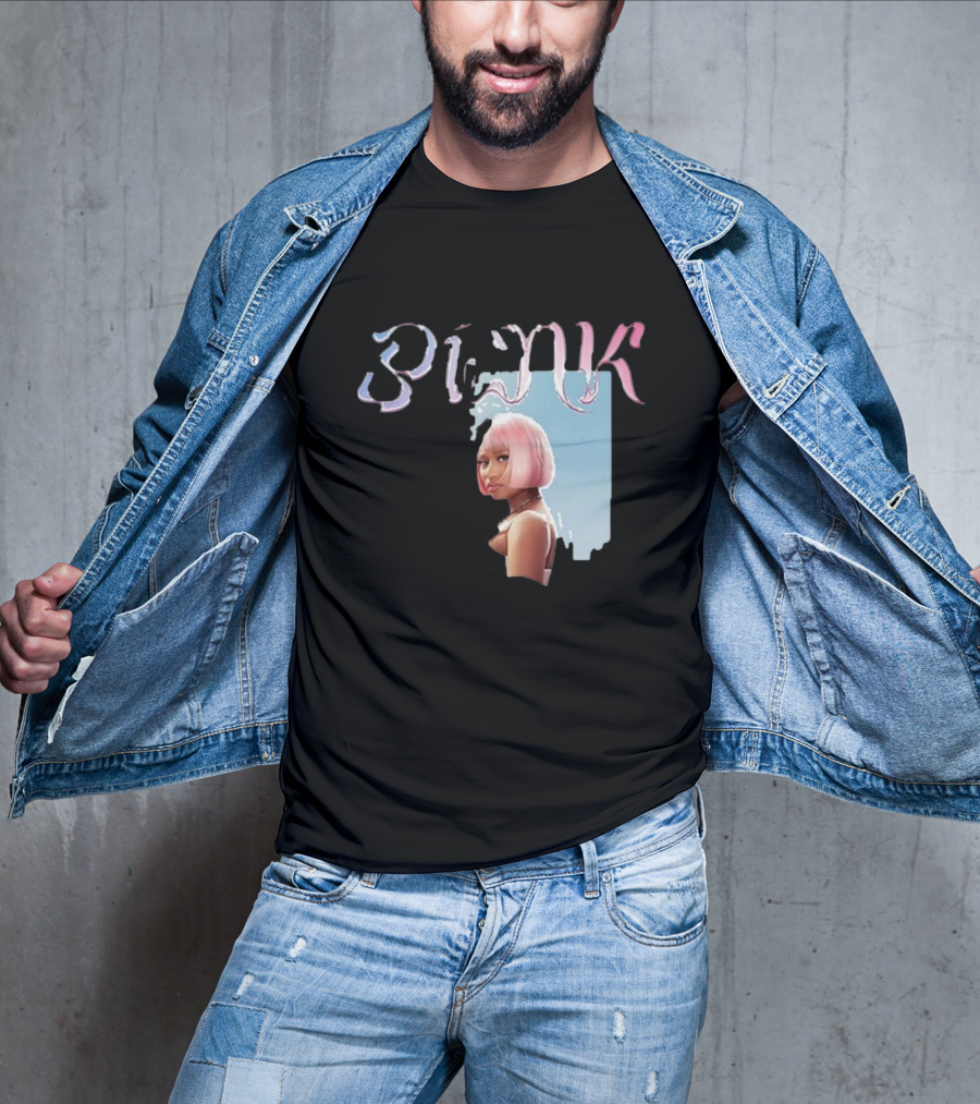 BLΛƆK Nicki Minaj Pink Photo T-Shirt