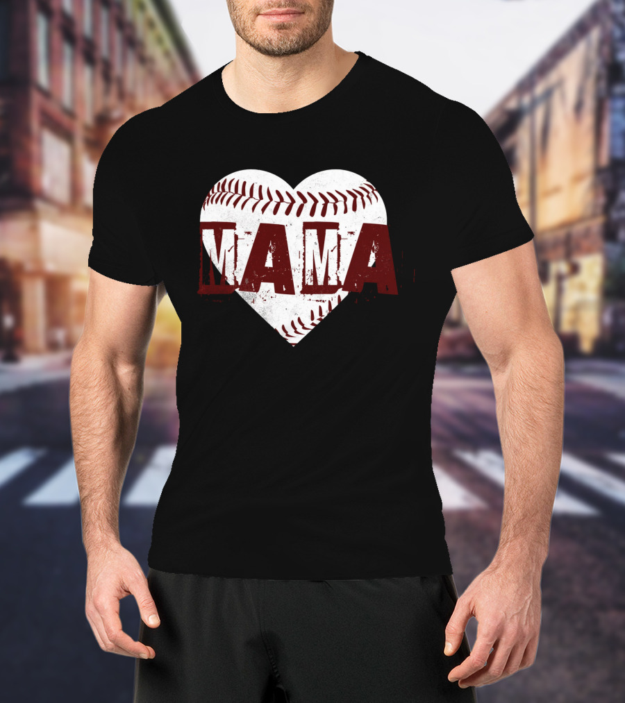 Baseball Heart MAMA T-Shirt