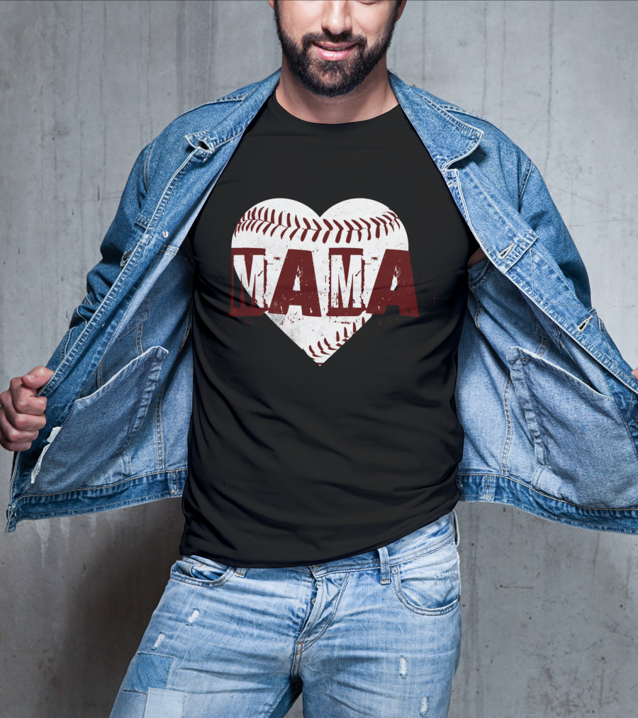 Baseball Heart MAMA T-Shirt