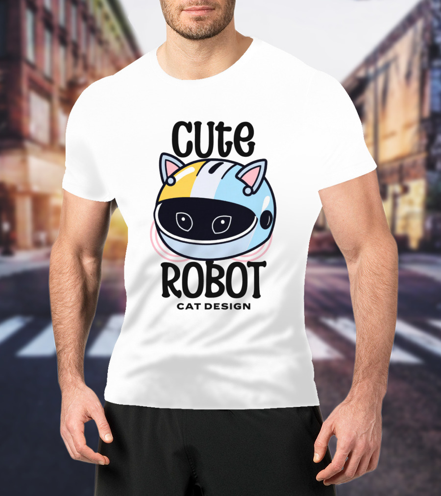 Cute Robot Cat T-Shirt