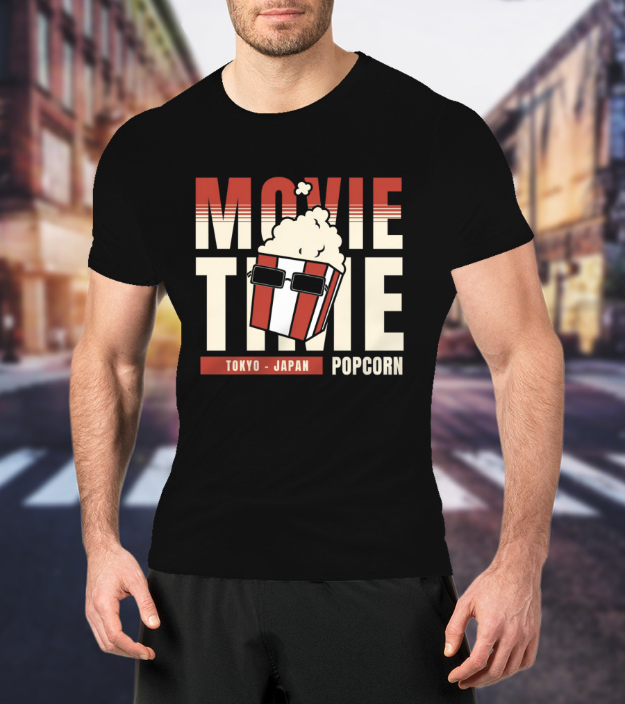Movie Time Tokyo Japan Popcorn T-Shirt