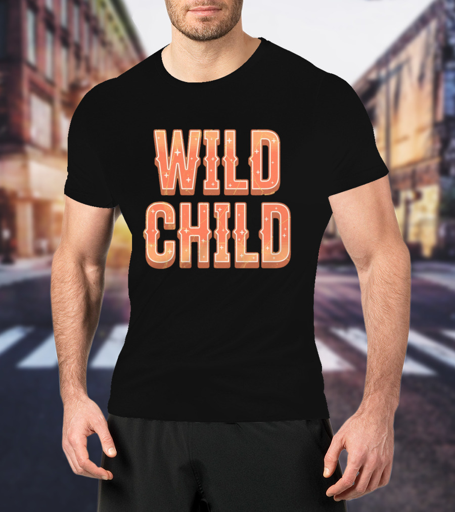 Wild Child Vintage Western Typography T-Shirt