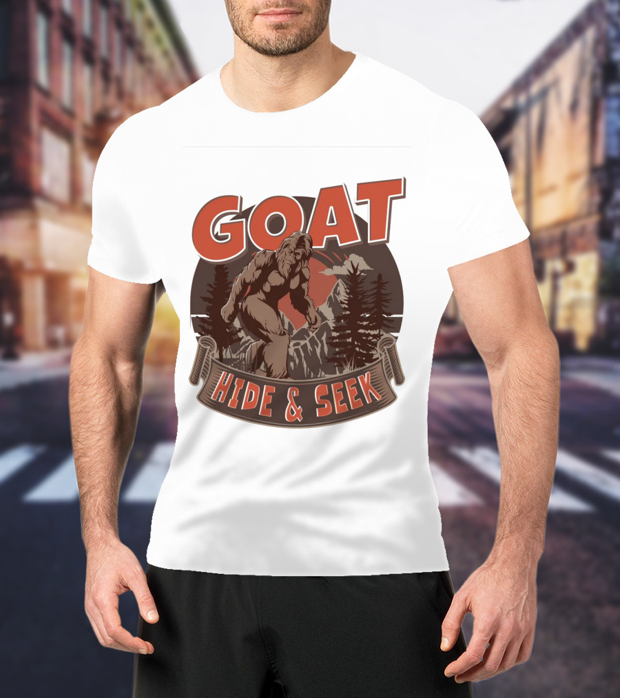 GOAT Bigfoot Hide And Seek Champion In The Forest T-Shirt