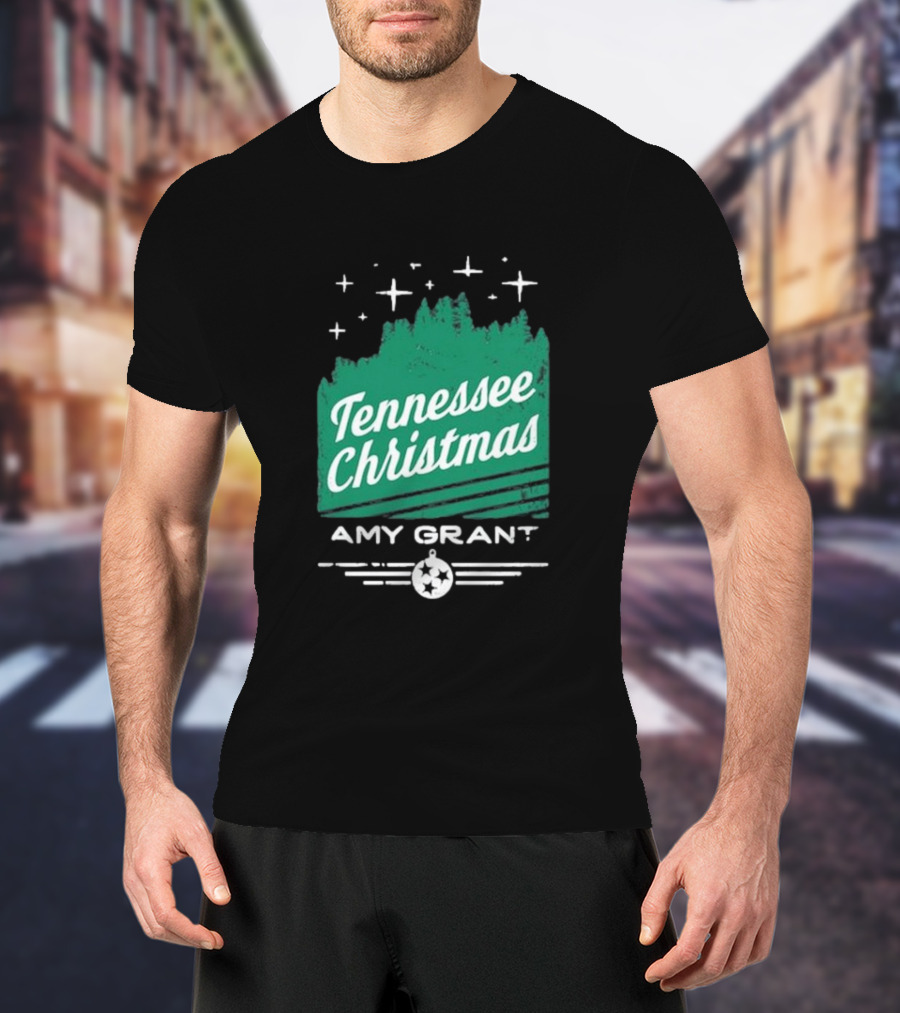 Tennessee Christmas Amy Grant Stars Trees T-Shirt