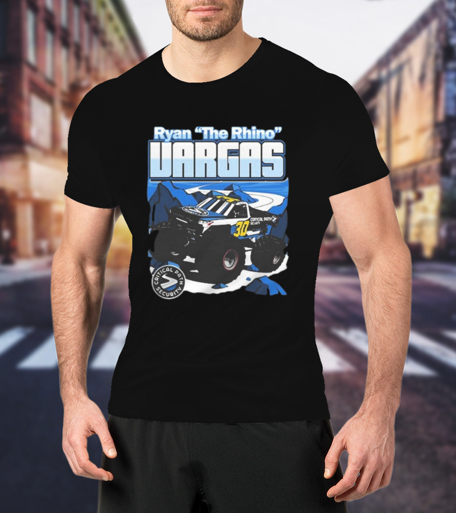 Ryan The Rhino Vargas Critical Path Security Number 30 Monster Truck Adventure T-Shirt
