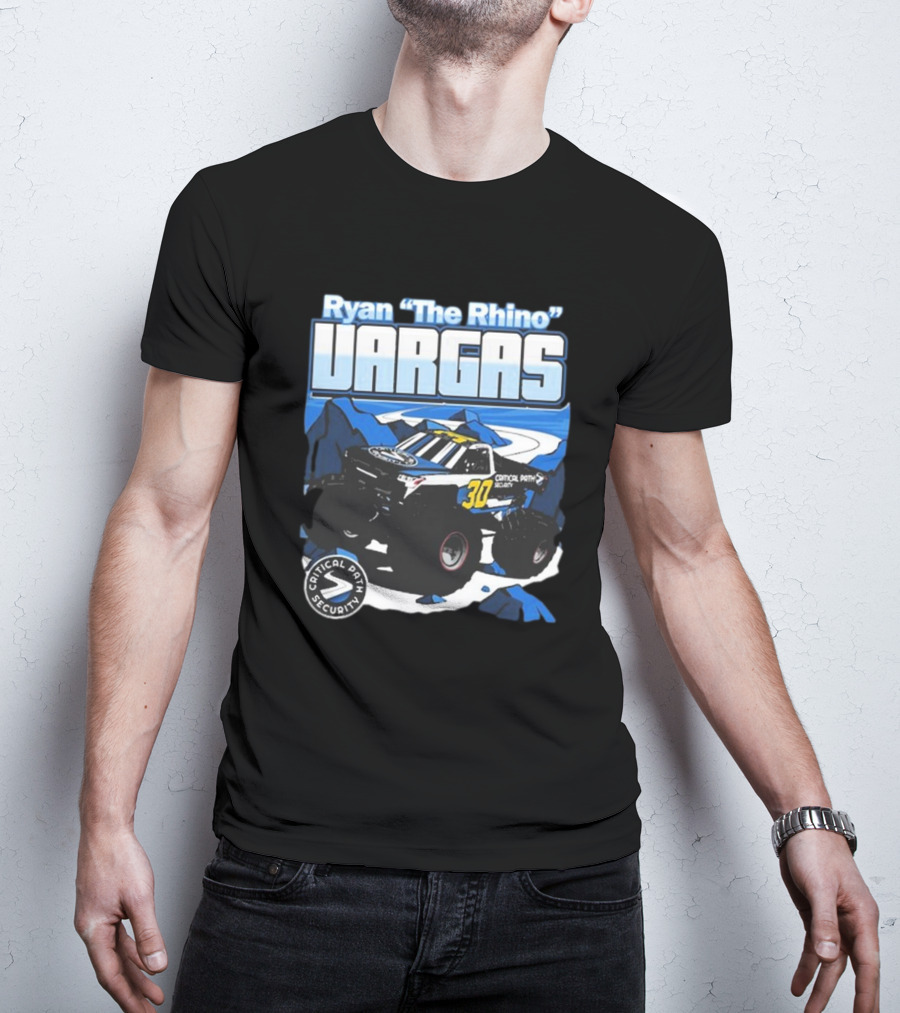 Ryan The Rhino Vargas Critical Path Security Number 30 Monster Truck Adventure T-Shirt