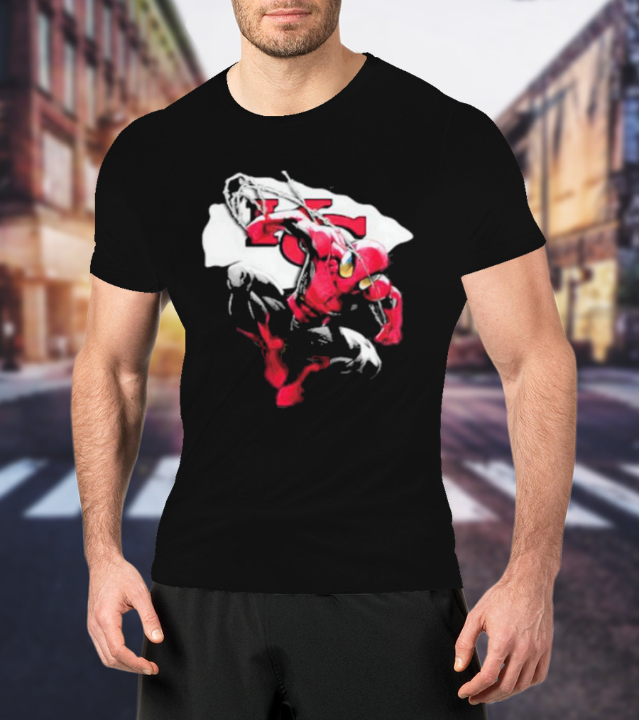 Kansas City Chiefs Spiderman KC Kansas T-Shirt