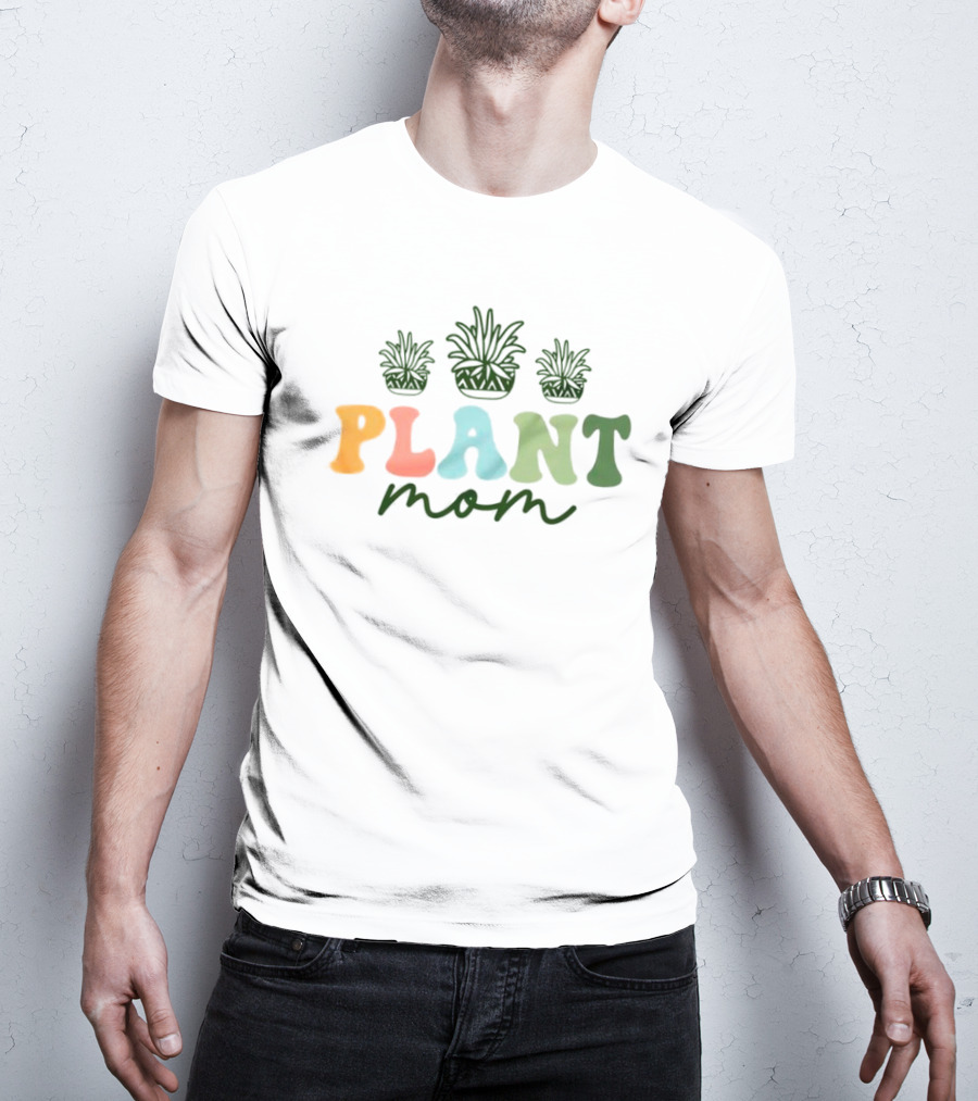 Plant Mom Cute Plant Groovy T-Shirt