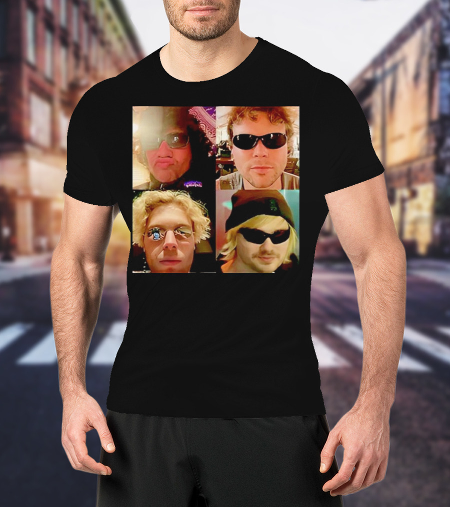 5 Seconds Of Summer Sunglasses Group Collage T-Shirt
