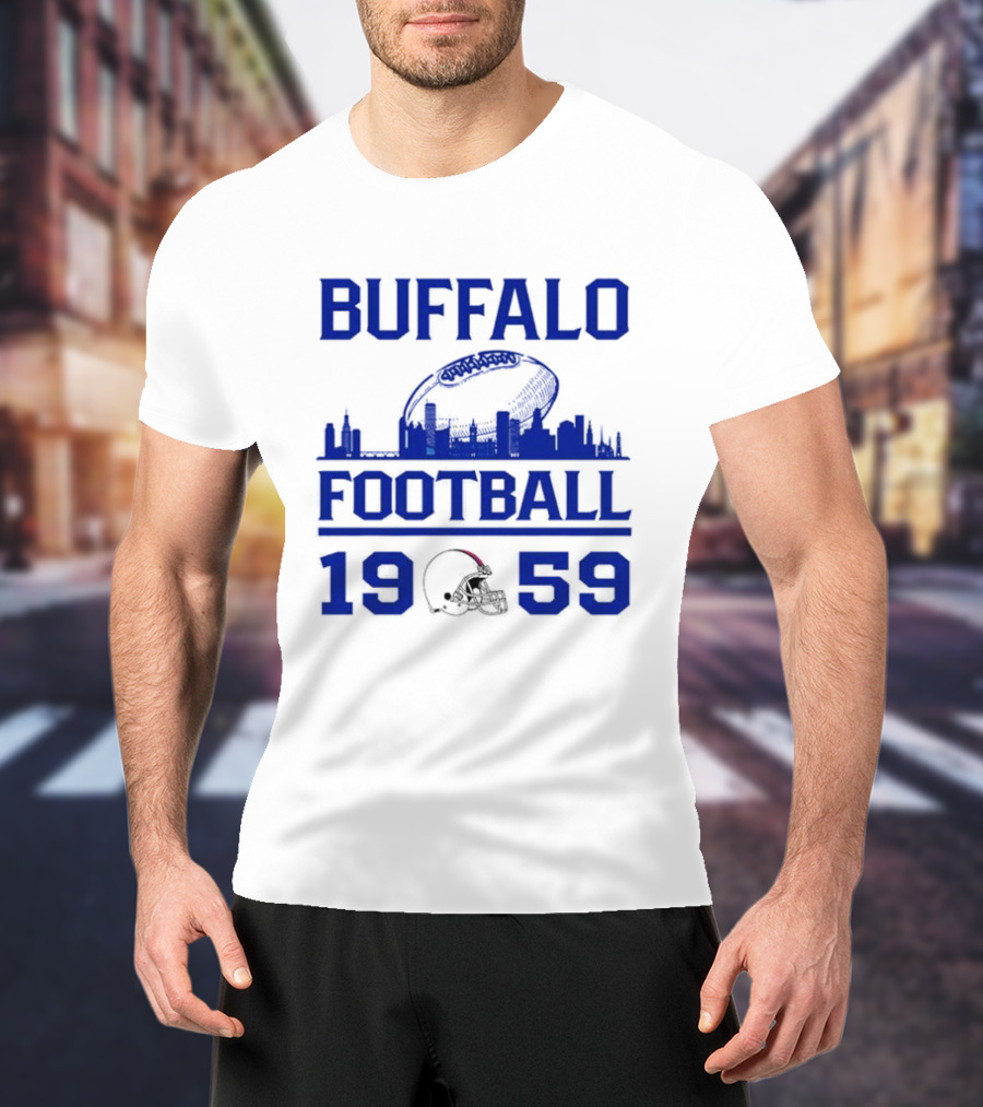 Buffalo Football 1959 Skyline Helmet T-Shirt