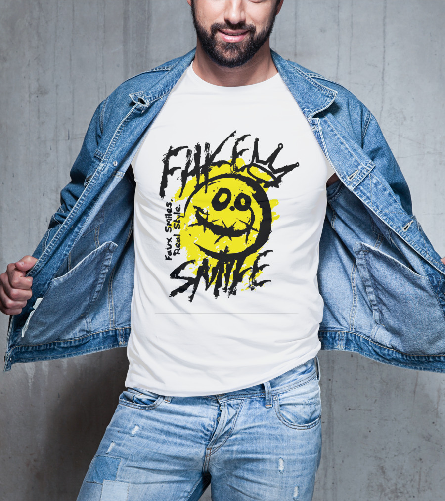 Fake Smile Faux Smiles Real Style Smiley Crown T-Shirt