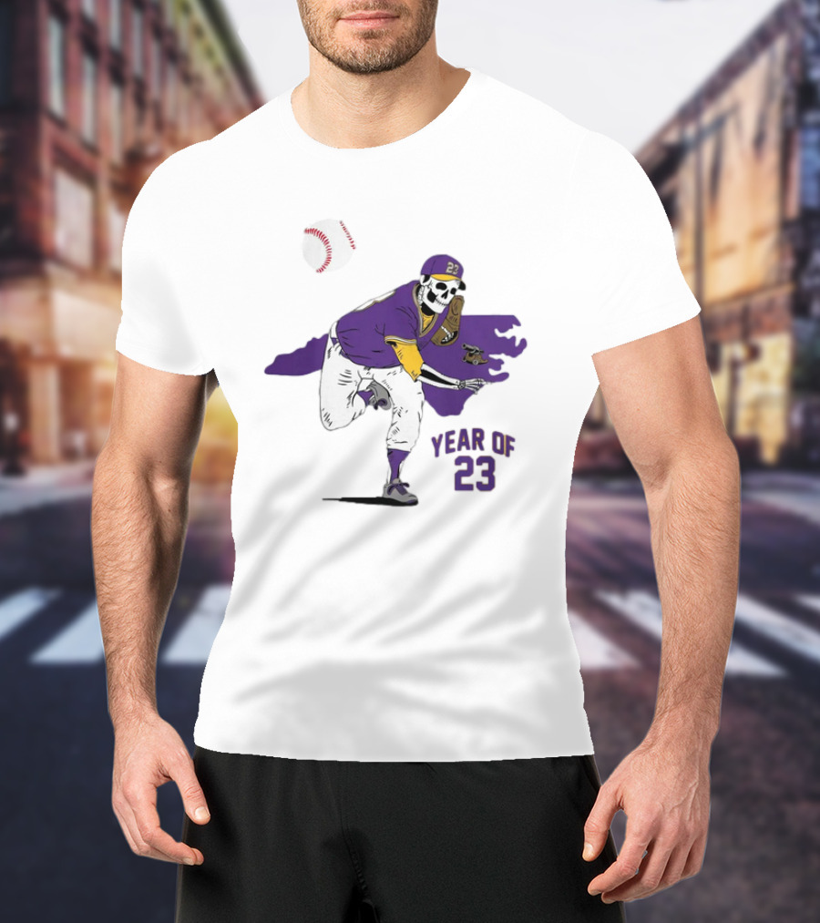 Year Of 23 EC Skeleton Baseball Pitcher T-Shirt